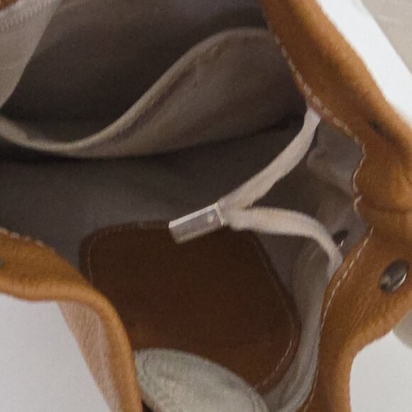 BORSE IN PELLE | BROWN  Pebbled Leather Crossbody Bag Made IN ITALY - Picture 9 of 9